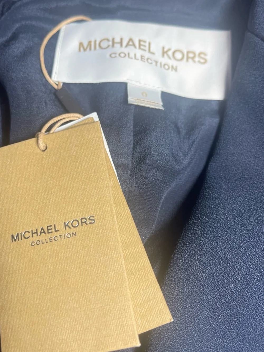 Michael Kors Navy Double-Breasted Tailored Romper Blazer